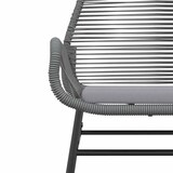 thumbnail of vidaXL 3-tlg. Garten-Essgruppe mit Kissen Grau Poly Rattan Glas
