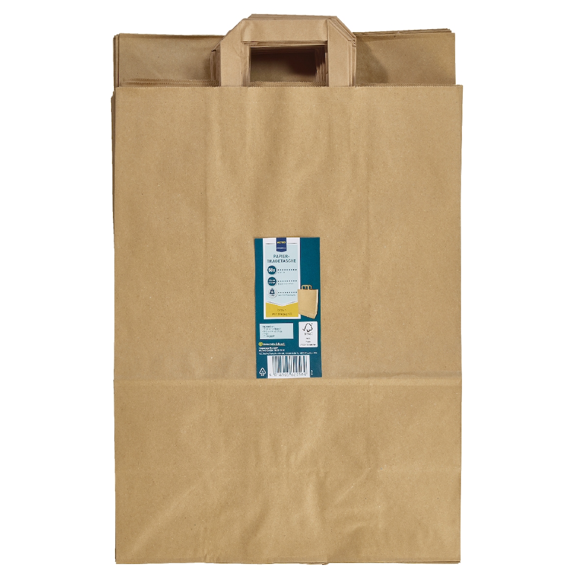METRO PROFESSIONAL Papieren draagtas, 32 x 17 x 44 cm, bruin, 50 stuks