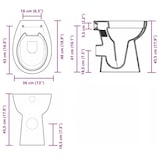 thumbnail of vidaXL Randloses WC 7 cm Extra Höhe Soft-Close Keramik Schwarz