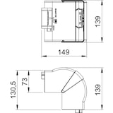 thumbnail of OBO Bettermann Außeneck GK-AH70130LGR 6274412