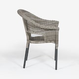 thumbnail of Sillón de exterior de aluminio y ratán sintético color gris, Apilable, Diseño rústico, Tamaño: 62x66x86 cm