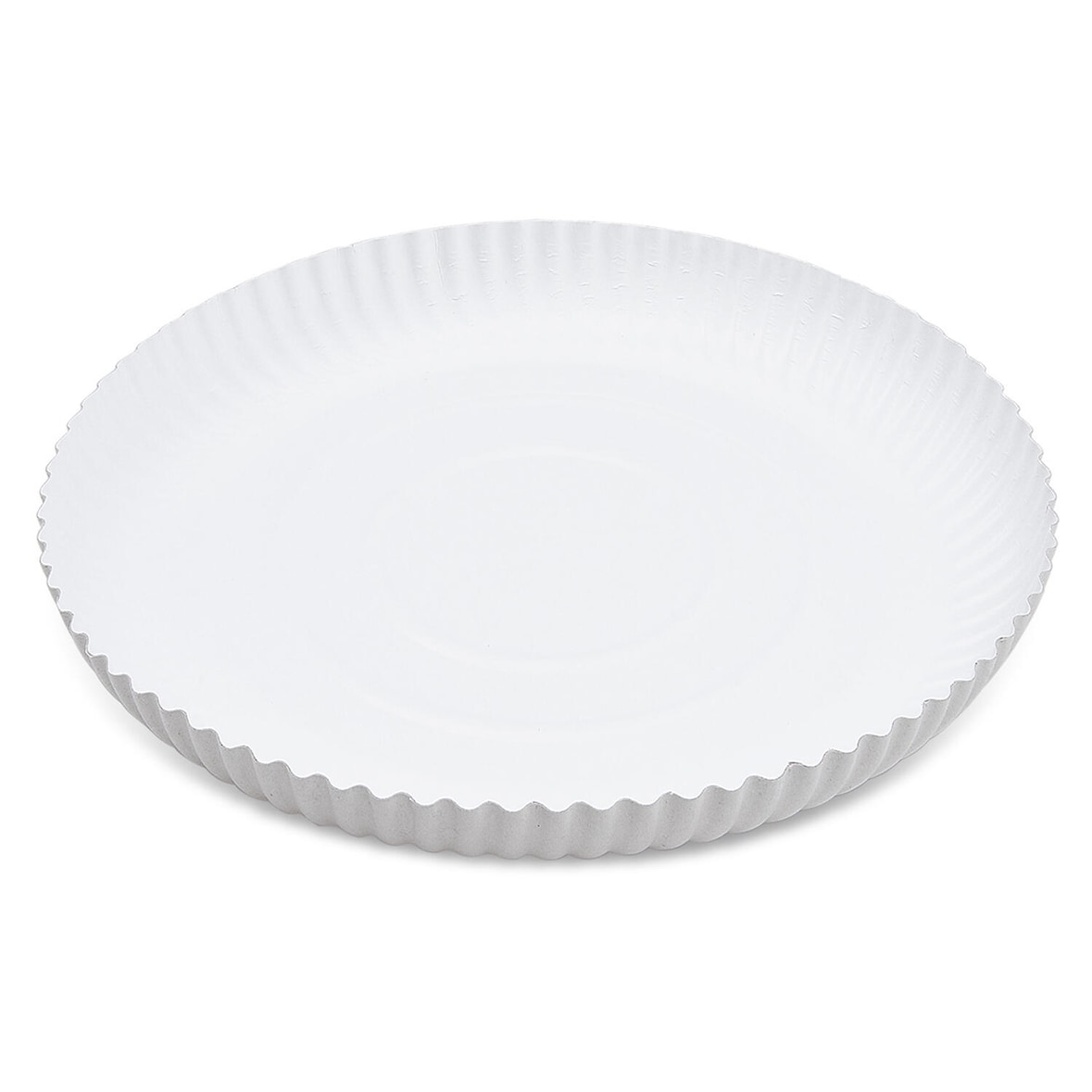 50x BIONATURE Pappteller 'RECY' rund tief O26cm weiß