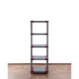 thumbnail of PROREGAL Kunststoffregal GREY BEAR Tall, HxBxT 180x70x46cm, Fachlast 120kg, Grau-Rot Kunststoff-Regal Euro-Regal Stecksystem Lagerregal