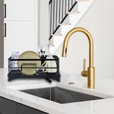 thumbnail of Relaxdays Abtropfgestell, mit Abfluss, H x B x T: 18 x 42 x 30 cm, Geschirrtrockner für Teller, Tassen, Schalen, schwarz