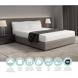 thumbnail of DoubleDry Hoeslaken Flanel 180 x 200 cm - 100% zacht katoen - wit