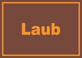thumbnail of Laub Mülltrennung Schild mit Text waagerecht A0 (841x1189mm)