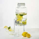 thumbnail of Getränkespender mit Zapfhahn und Ständer aus Glas 3 L Wasserspender Saftspender