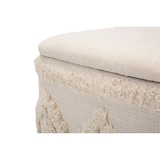 thumbnail of Pouff contenitore quadrato in tessuto beige cm 40x40x40