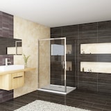 thumbnail of AICA Mampara de ducha corredera+panel lateral,vidrio templado 5mm,(1161-1201)x(780-800)x1850mm