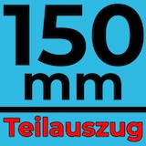 thumbnail of 2 Schubladenschienen EDELSTAHL Teilauszug 150mm Teleskopschiene Kugelführung Schubladenauszug
