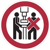 thumbnail of Verbotsschild, Maschine darf nur von einer Person bedient werden - praxisbewährt - 100 mm Folie selbstklebend