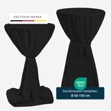 thumbnail of TexDeko Stehtischhusse Premium Schwarz Ø 100cm mit Schleifenband
