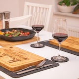 thumbnail of 2 cm Dik: 2x Houten Snijplank met Sapgoot - 33x23 Massief Bamboe Keukenplank Trancheerplank Hout