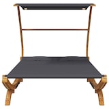 thumbnail of vidaXL Loungebett mit Dach 165x203x138 cm Bugholz Massiv Anthrazit