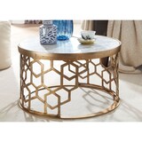 thumbnail of Couchtisch `Marble`, luxuriöser Marmor-Metalltisch, stilvolles Wohnzimmer-Design. 60x60x36 cm | Kadima Design