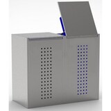 thumbnail of Mülltonnenbox BOXXI mit Kippdeckel 2x240L, Edelstahl, Mülltonnenhaus, Mülltonnenverkleidung