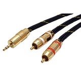 thumbnail of ROLINE GOLD audio aansluitkabel 3,5 mm stereo - 2x tulp, M/M, 2,5 m