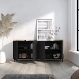thumbnail of Sideboard, Highboard, 207x91x35 cm, 4 Türen, Industriedesign, Schwarz Eiche