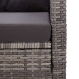 thumbnail of vidaXL 3-tlg. Garten-Essgruppe mit Grau Kissen Poly Rattan