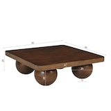 thumbnail of SIT Möbel salontafel 90 x 90 cm | vierkant | massief mango, bruin | B 90 x D 90 x H 28 cm