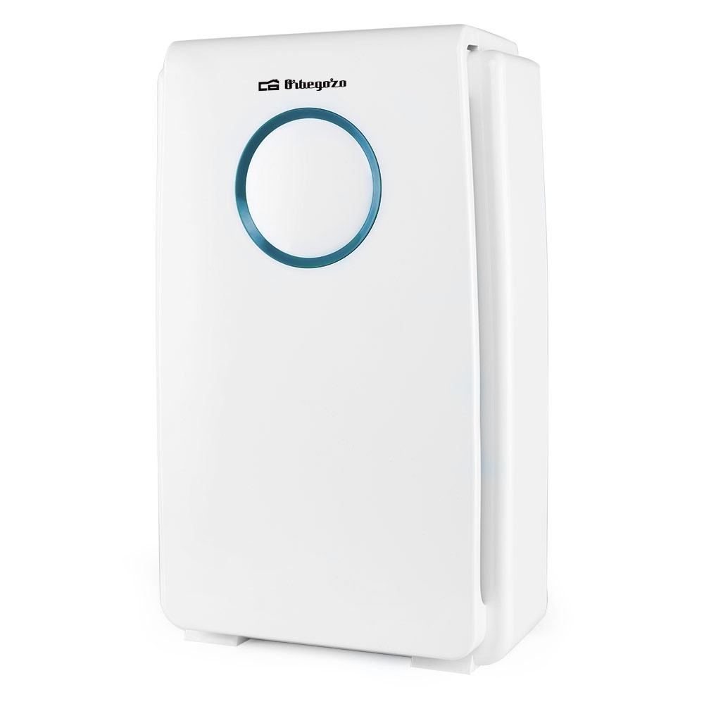 Orbegozo Purificador de aire con filtro HEPA PU 1000, 5 etapas de purificación, 35 m2, temporizador, panel táctil, contra alérgenos y olores, 45 W