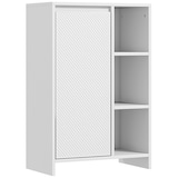 thumbnail of Mueble auxiliar de baño moderno armario de baño con estantes abiertos puerta y estante ajustable antivuelco para salón dormitorio 53x30x80 cm blanco