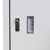 thumbnail of 2er-Fahrradgarage mit Pflanzkasten HWC-L56b, Fahrradbox, abschließbar verzinkter Stahl 123x113x208cm ~ hellgrau