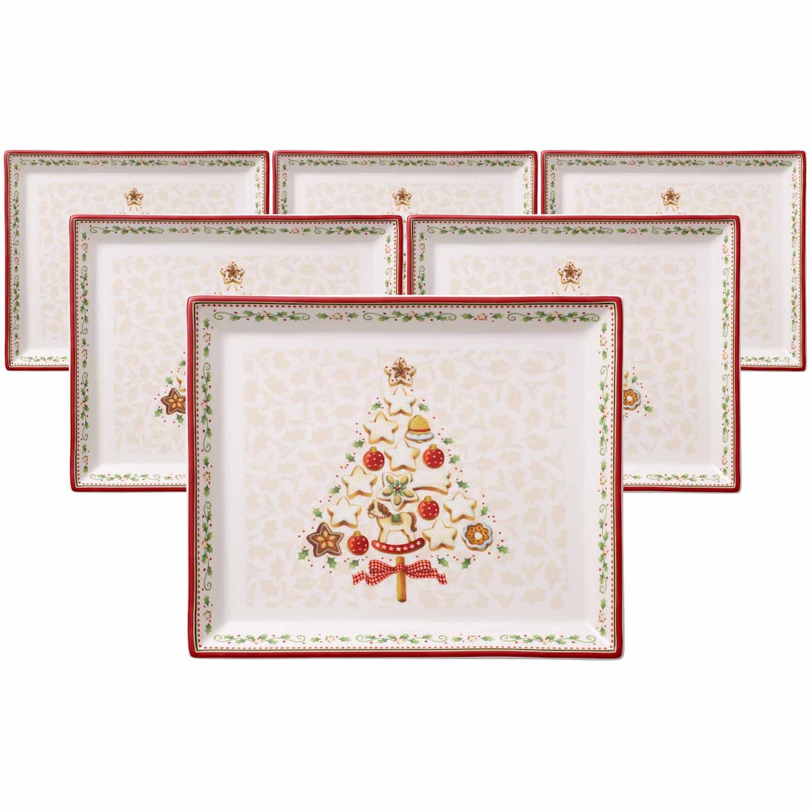 Villeroy & Boch Winter Bakery Delight Gebäckplatte 27 x 23 cm 6er Set