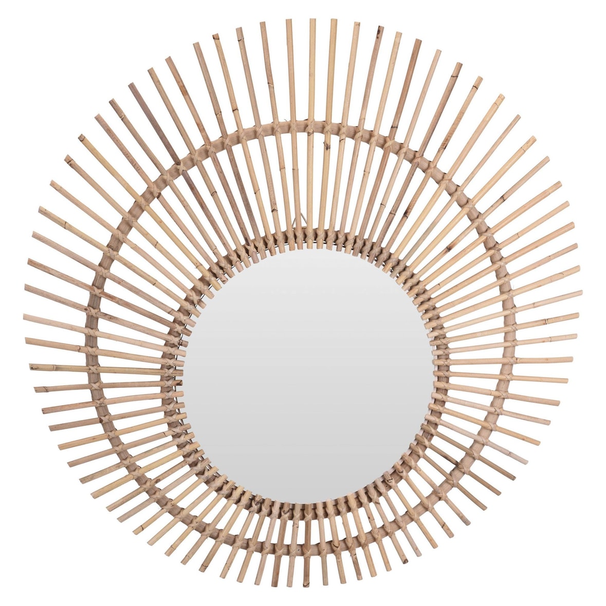 WellHome - Runder Rattanspiegel Ø90cm