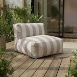 thumbnail of Conjunto modular de jardín rayado 5 plazas beige