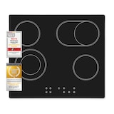 thumbnail of Exquisit Kochfeld EKC 601-2.1 BZ | Glaskeramik | Touch Control | 4 Kochstellen | Bräterzone | 6100 W