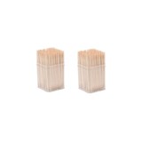 thumbnail of Lot de 2 tonnelets de 300 cure-dents en bois avec couvercle Fackelmann Wood Edition