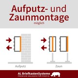 thumbnail of AL Briefkastensysteme 3 Fächer Premium Edelstahl Wand Briefkasten Anlage für Post A4, modern, robust und wetterfest, Artikelnummer: 331T3EA1