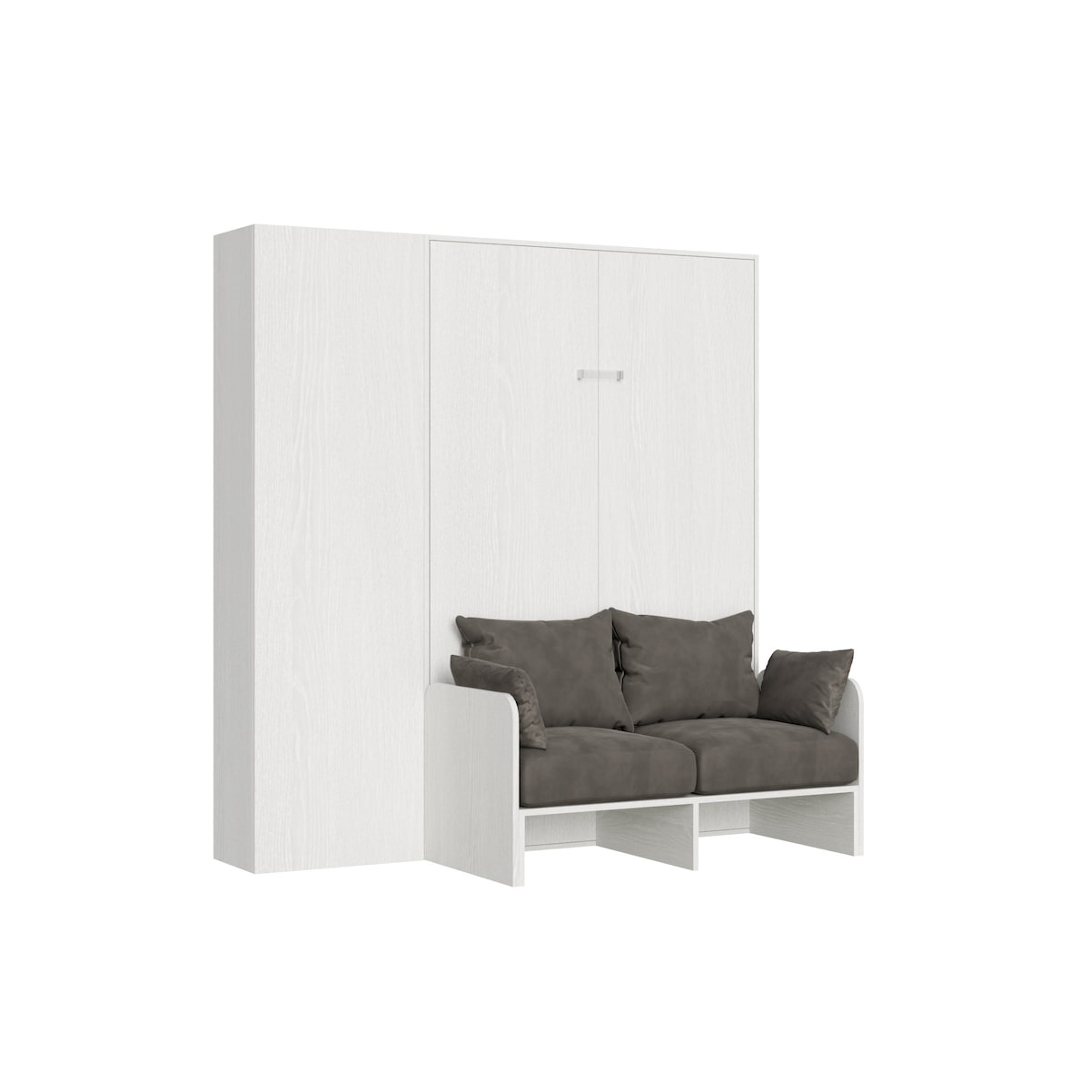 Kentaro Schlafsofa 140, Esche weiß, mit Links-Rechts-Säule (ALESSIA 20) Klappbett
