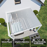 thumbnail of Weide Deluxe | Wand Pergola | Voll Aluminium | 3,6 x 4 M | Lamellendach weiß