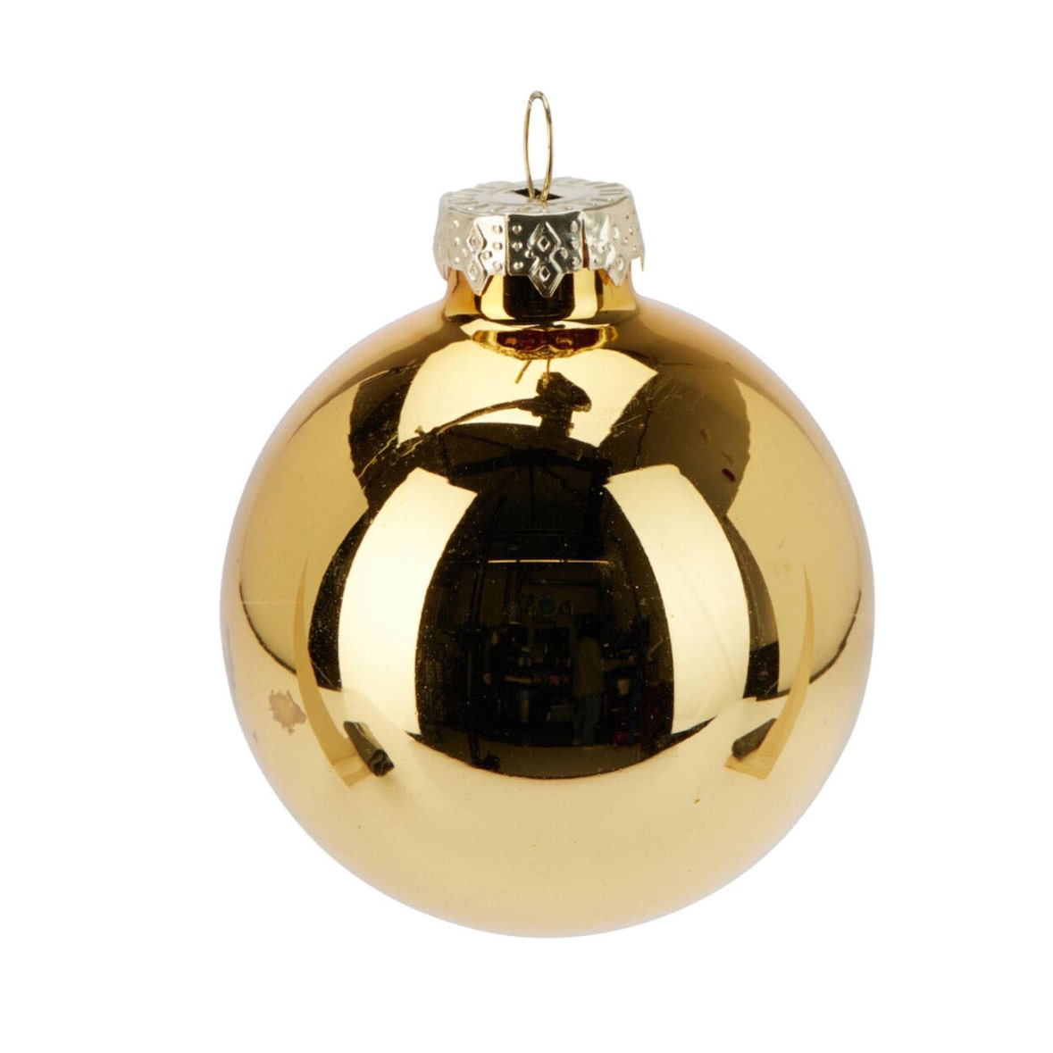 WellHome - Conjunto de 12 Bolas de Natal Douradas Ø6cm - Brilhantes e Foscas