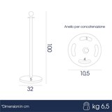 thumbnail of Danieli Store - Postes Separadores Negro con Cuerda de 2mt Color Rojo