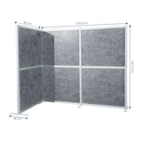 thumbnail of Tabique acústico / Tabique móvil FLEXMIUT MODUL L 167x192 PET gris hjh OFFICE