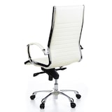 thumbnail of Sedia da ufficio / poltrona presidenziale PARMA 20 pelle crema - bianco cromo hjh OFFICE