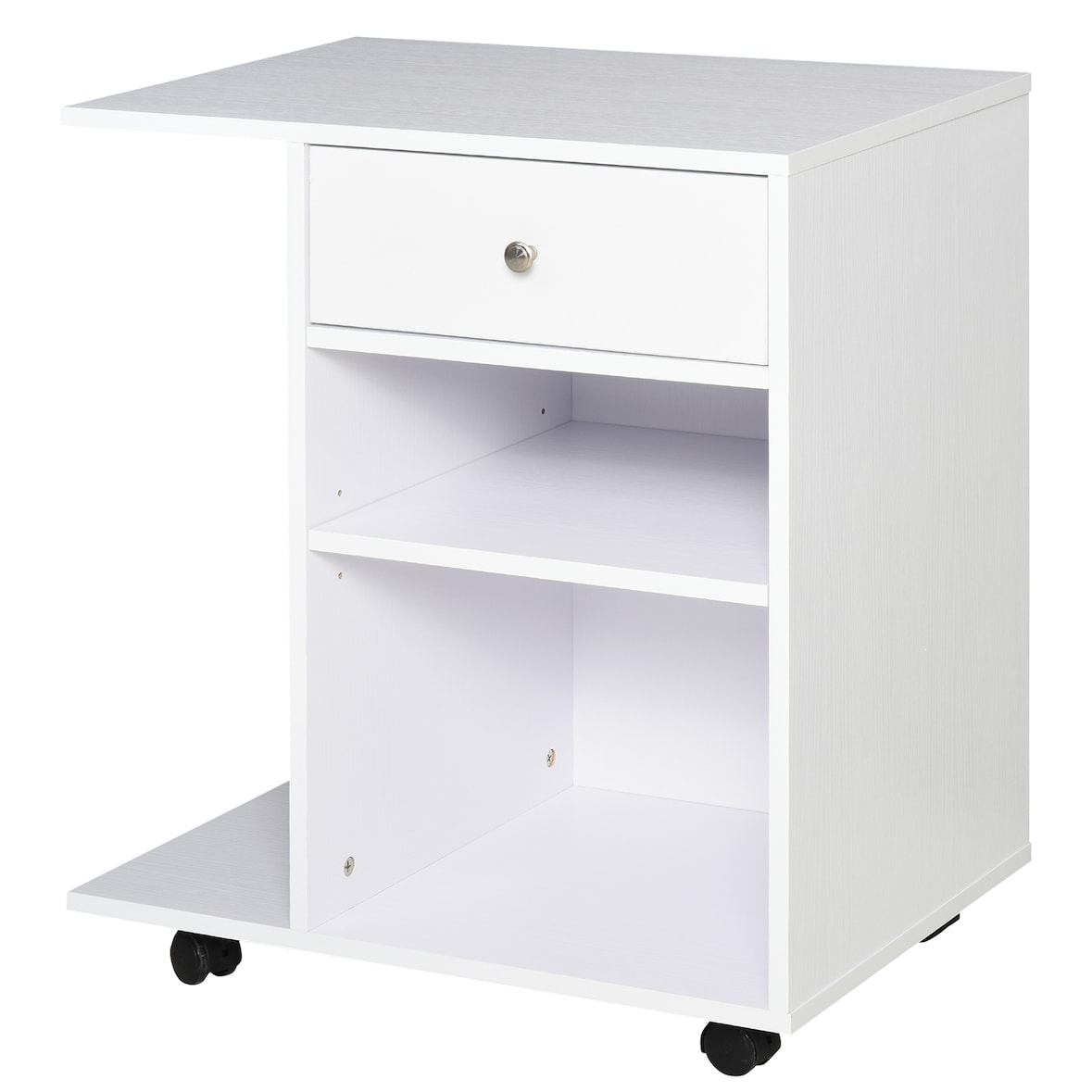 Vinsetto Armário para Impressora com Gaveta Prateleira Ajustável 60x40x68,5cm Branco