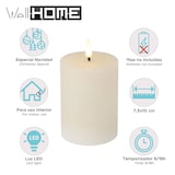 thumbnail of WellHome - Vela LED de cera con Temporizador en color Blanco Ø7,5x10cm
