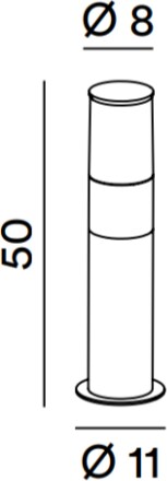 thumbnail of Sigaro - Gartenpollerleuchte mit 1 x E27 Max. 20W Leuchtmittel, Schutzart IP54, Aluminium, Außenpollerleuchte, anthrazitfarben, Höhe 50 cm - Perenz