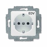 thumbnail of Reflex SI Steckdose, 1f, alpinweiß, glänzend, Geräteeinbaukanal, horizontal/vertikal, IP20, Zentralplatte