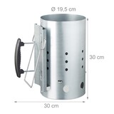 thumbnail of Relaxdays XL Anzündkamin, aus Stahl, Grillkohleanzünder für BBQ, Kamin, Grills, HxD: 30 x 19 cm, Grillstarter, silber