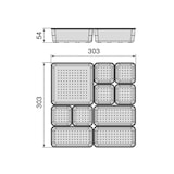 thumbnail of Emuca Kit de 10 Cubos organizadores Cube para cajón, Plástico, Transparente