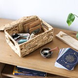 thumbnail of HMF Aufbewahrungskorb mit Deckel, 3er-Set, Korb geflochten aus Wasserhyazinthe, Klein, Mittel, Groß