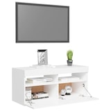 thumbnail of vidaXL TV-Schrank mit LED-Leuchten Weiß 90x35x40 cm