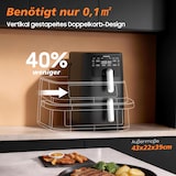 thumbnail of XXL Double Stack Heißluftfritteuse 10L Dual-Zone Airfryer 2700W – 2 Vertikale Kammern, 6 Programme, LED Touchdisplay, Fettarme Fritteuse ohne Öl