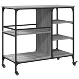 thumbnail of vidaXL Keukentrolley 100x45x89,5 cm bewerkt hout grijs sonoma eiken