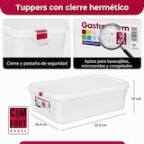 thumbnail of Tupper Hermético Rectangular 6,8L Pack 3 – Recipientes Gran Capacidad con Tapa, Aptos Microondas y Congelador, Blanco